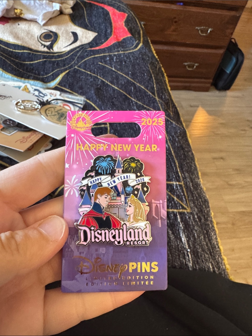 Disney Disneyland 2025 new year pin sleeping beauty Prince Philip NWT